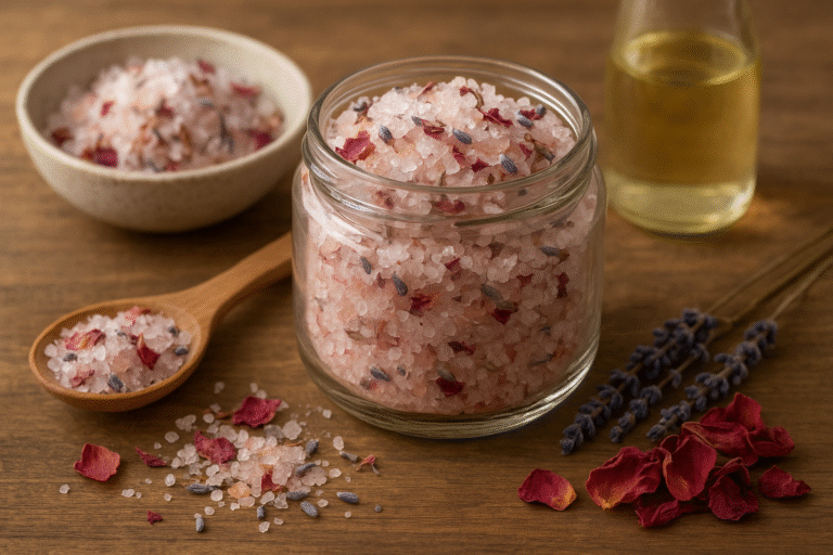 Natürliches Badesalz selbst herstellen – einfache Anleitung für entspannende Pflege